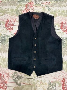 Field & Stream Black Suede Vest